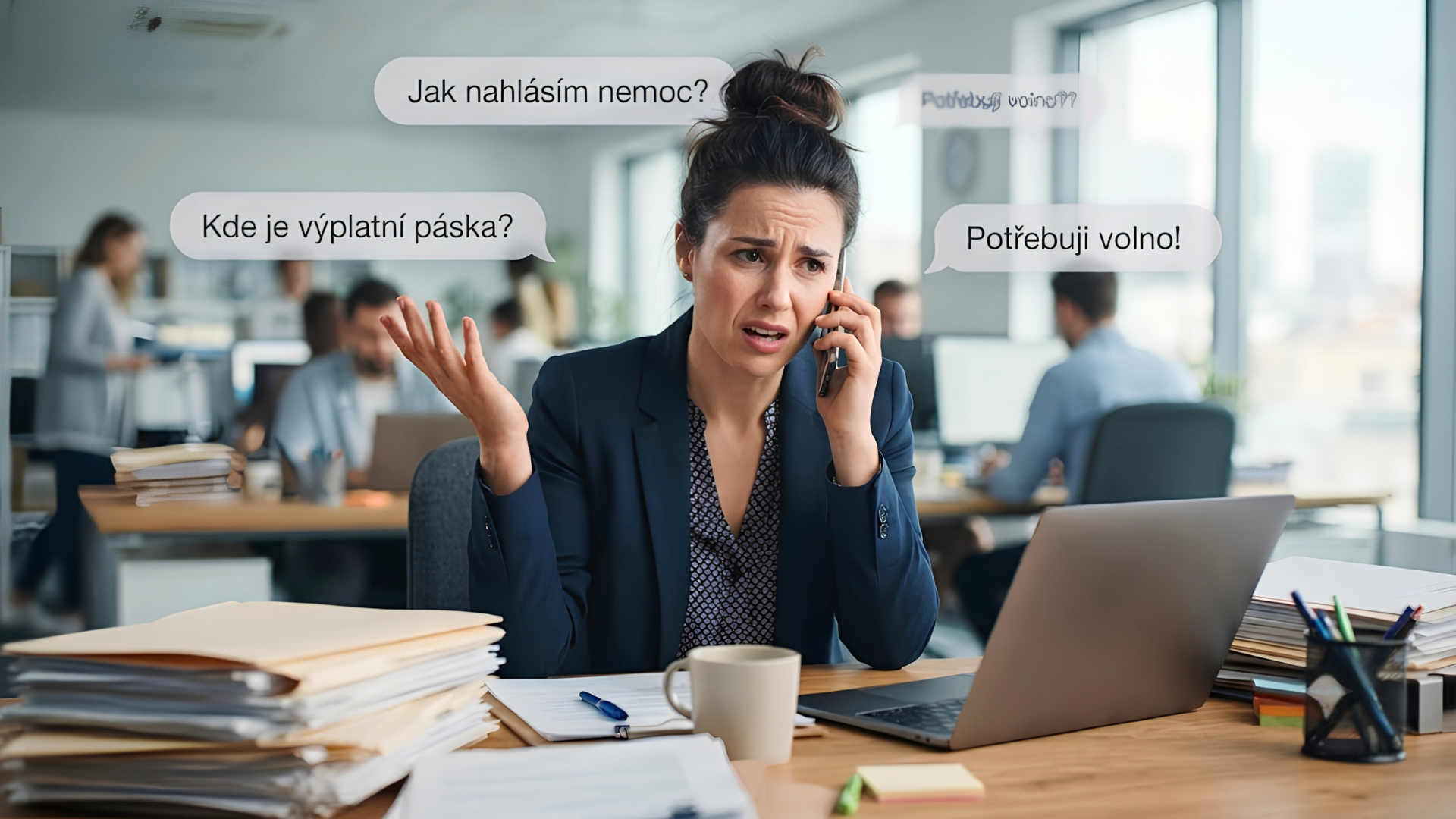 Přetížená HR manažerka dostává stále stejné dotazy od zaměstnanců