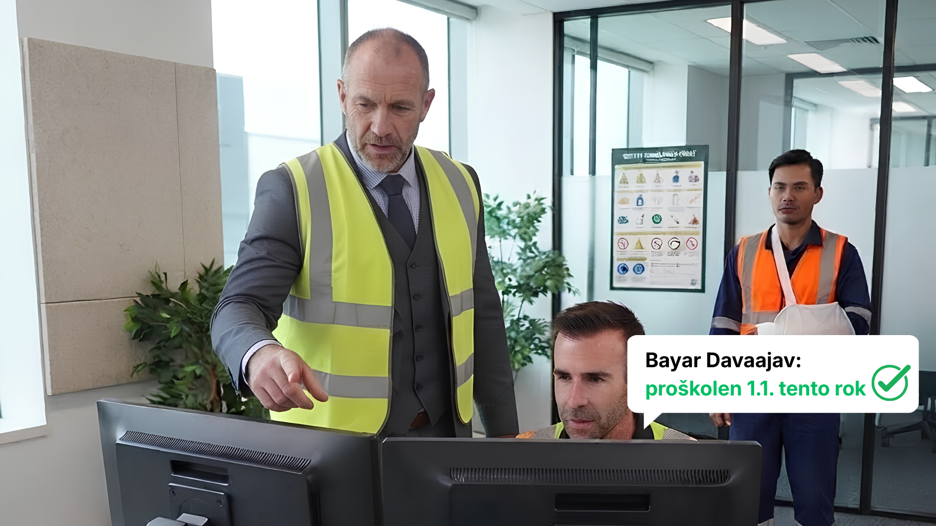 auditní kontrola nad digitálními záznamy školení v systému, se stavem „proškolen“